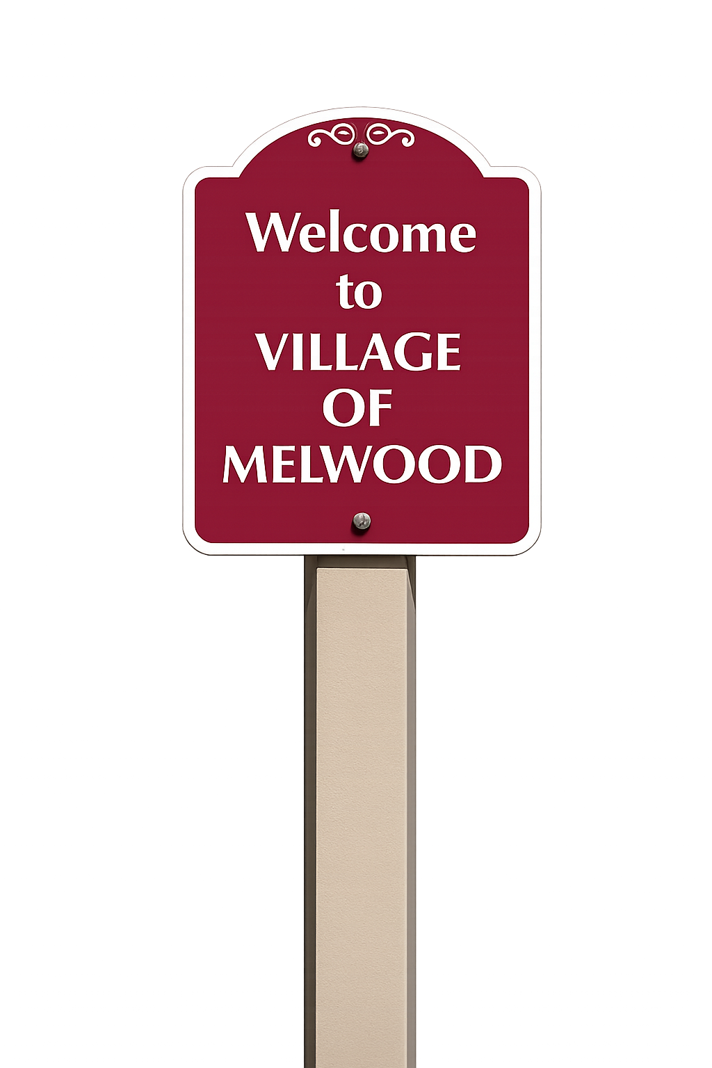 Welcome to Village of Melwood neighborhood sign